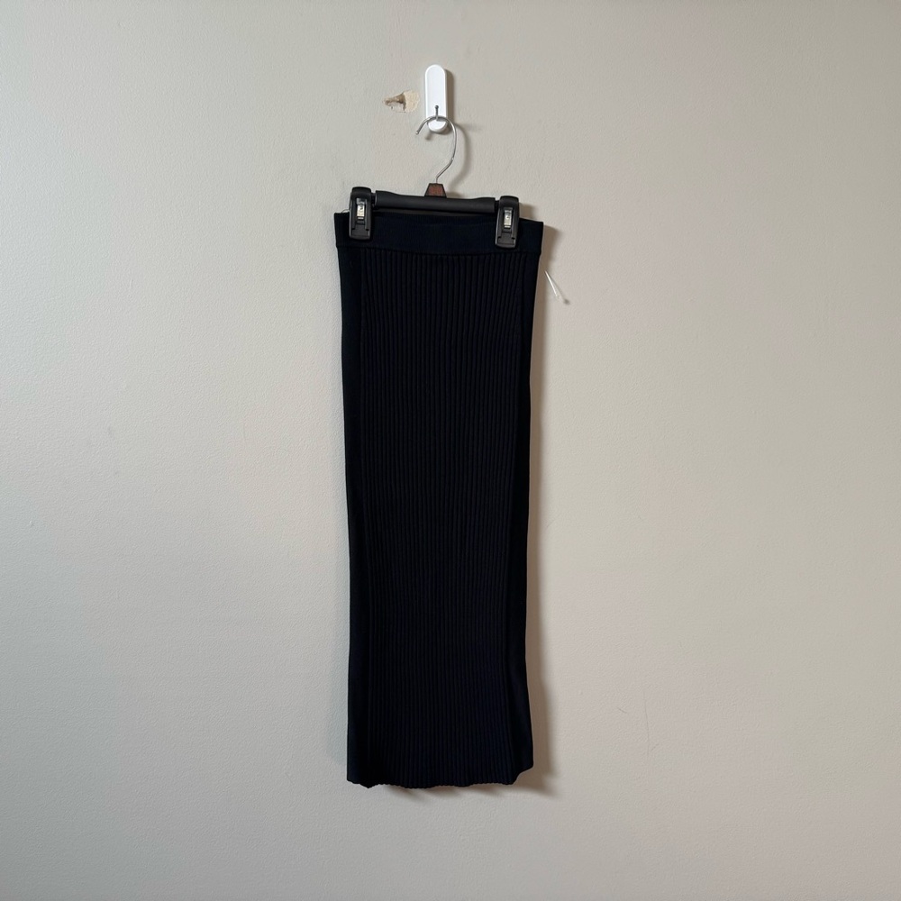 Maje women’s black ribbed stretchy pencil skirt